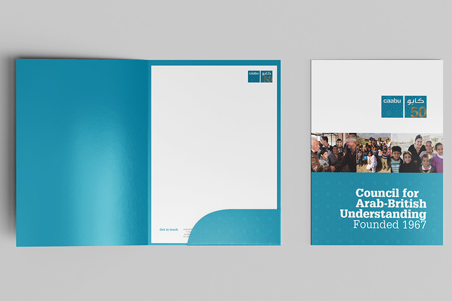Caabu folder with inside pocket for branded note paper