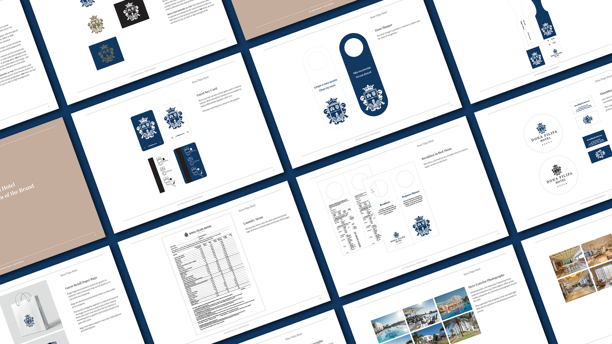 Dona Filipa Hotel brand guidelines compilation