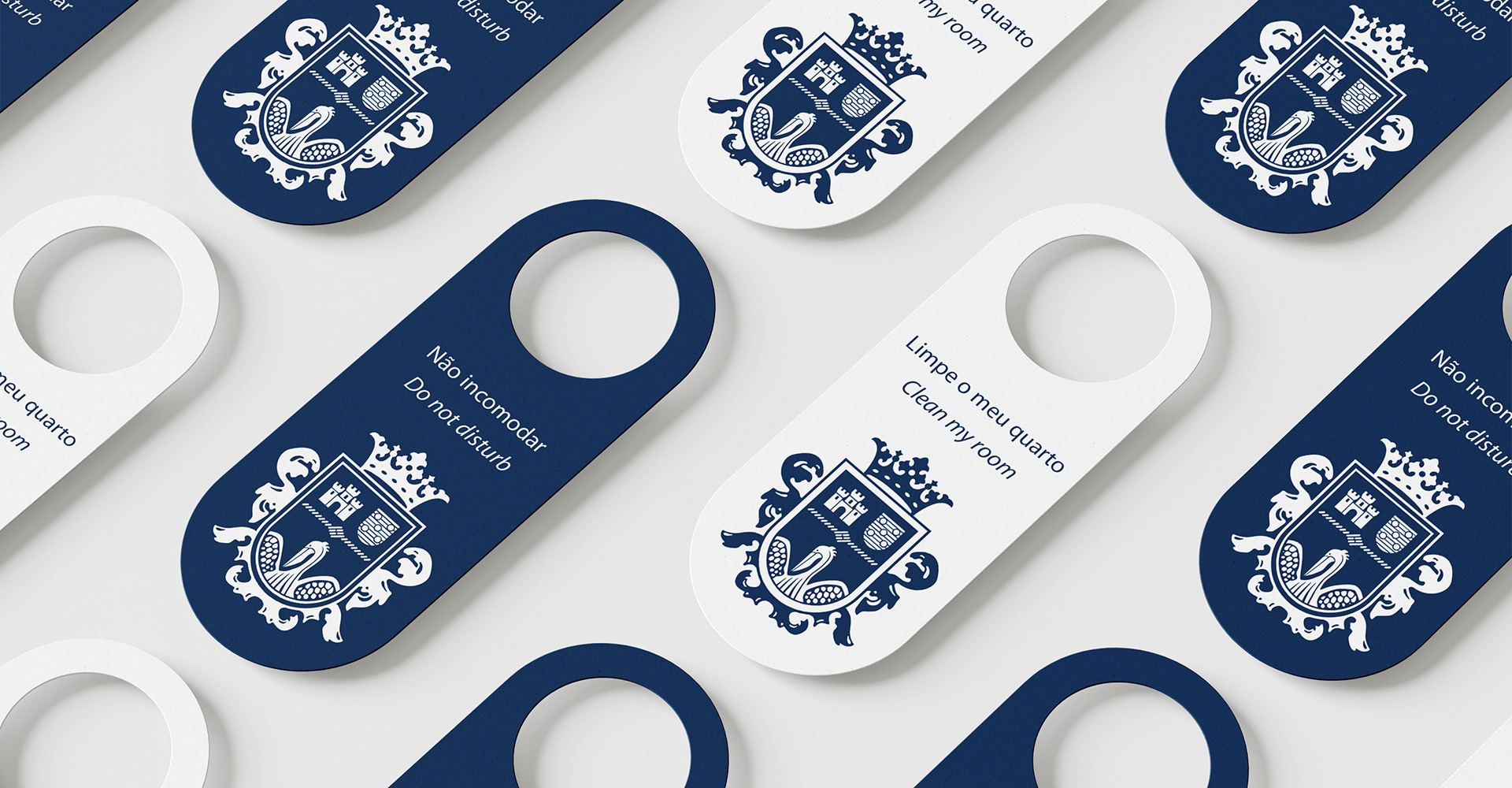 Dona Filipa Hotel guest room door hangers design