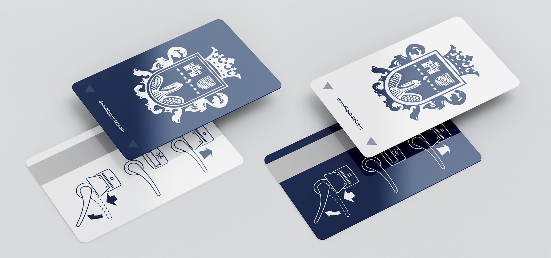 Dona Filipa Hotel guest room door key card design