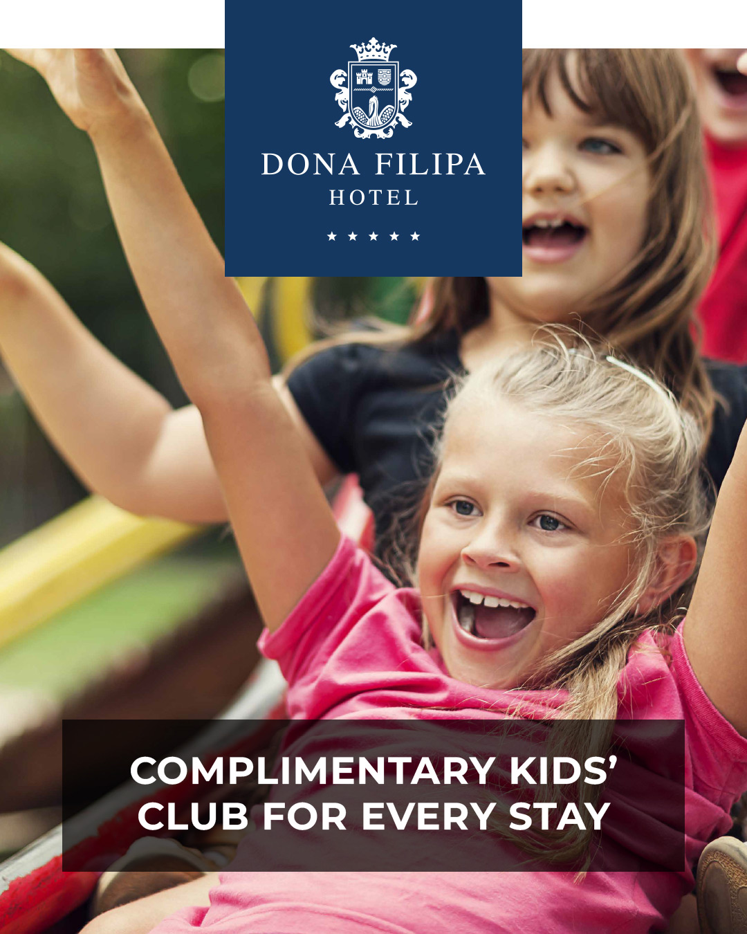 Dona Filipa Hotel kid's club digital asset for social media