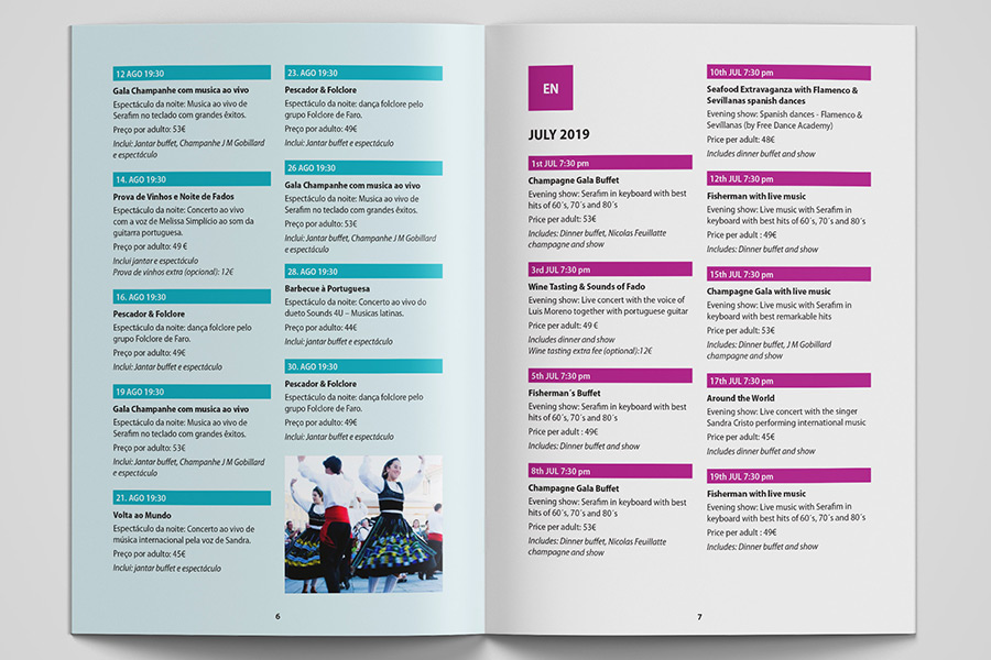 Dona Filipa Summer brochure listings page