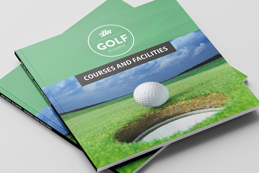JJW Golf Algarve brochure cover stack compilation