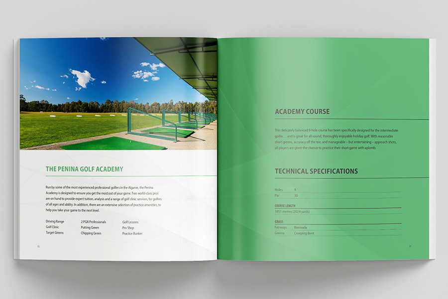 JJW Golf Algarve brochure Penina Golf Academy pages