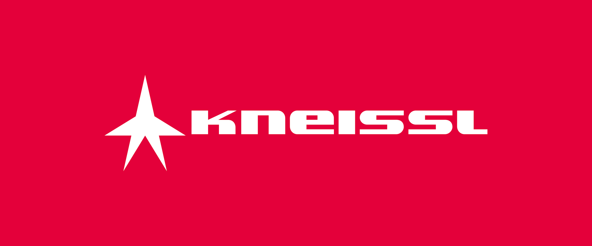 Kneissl company brand logo - white on corporate red version