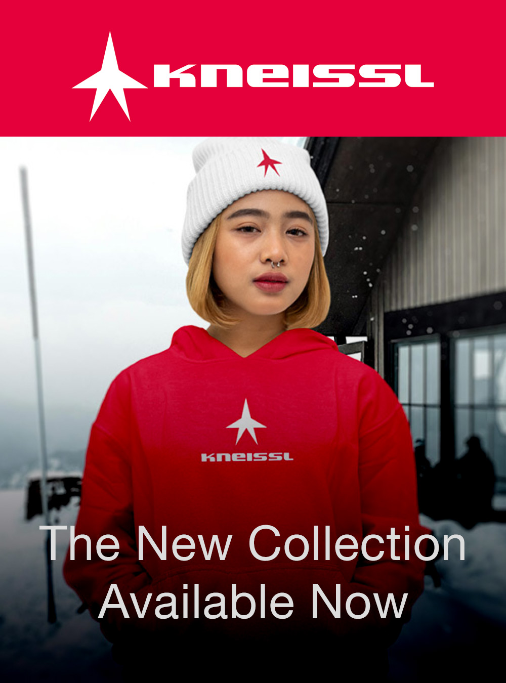 Kneissl ecommerce apparel digital advert with female model