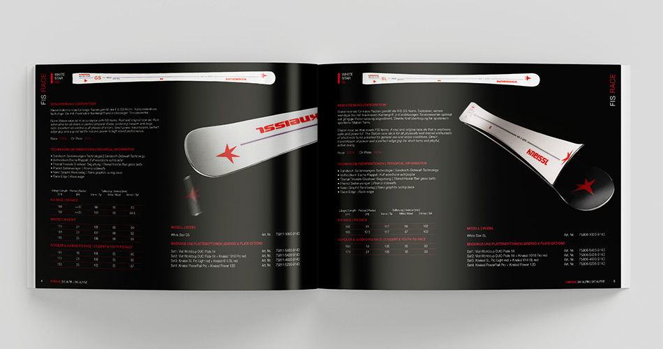 Kneissl product brochure featuring White Star skis