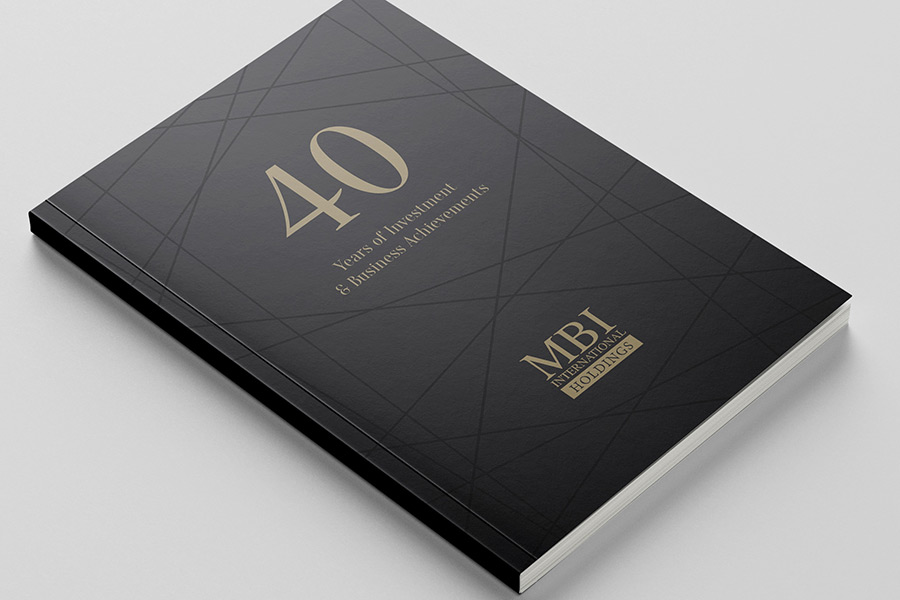 MBI anniversary book cover design