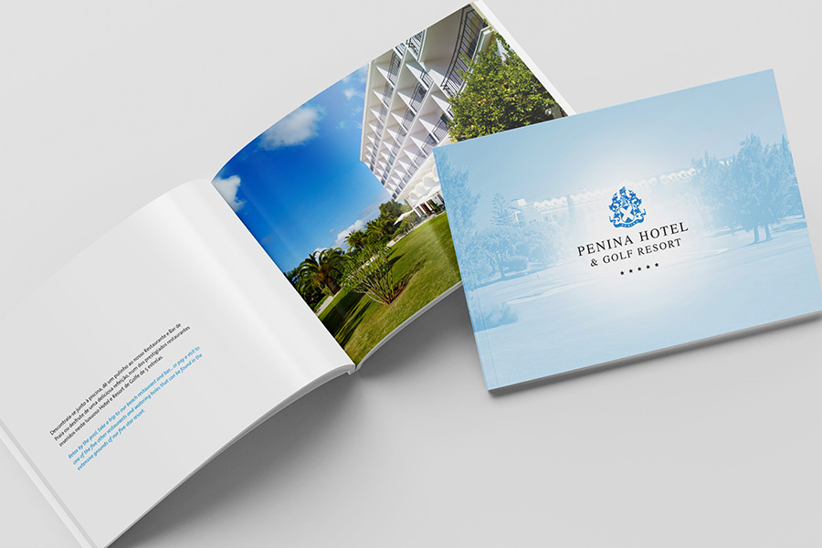 Penina Hotel promotional brochure cover and open pages