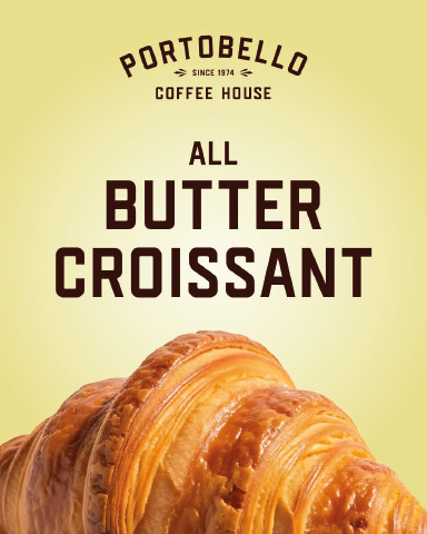 Portobello Coffee House digital campaign marketing for social med - croissant