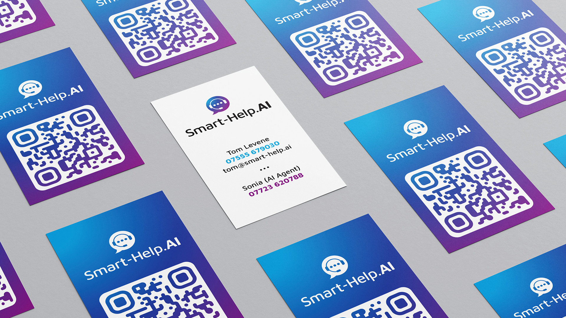 Smart-Help.AI business card design compilation