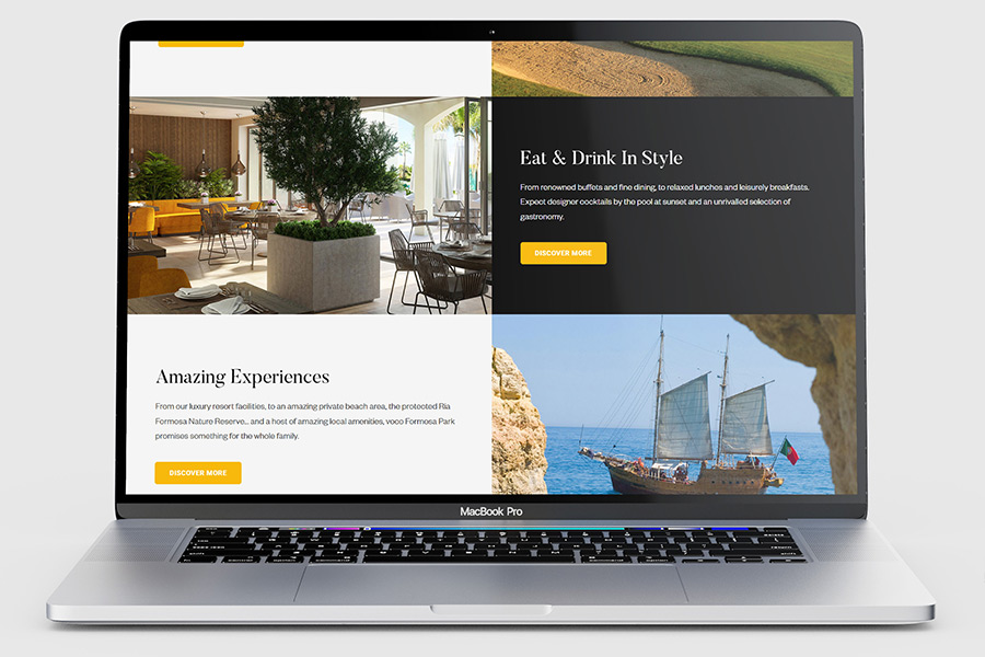 voco Formosa Park website page mockup